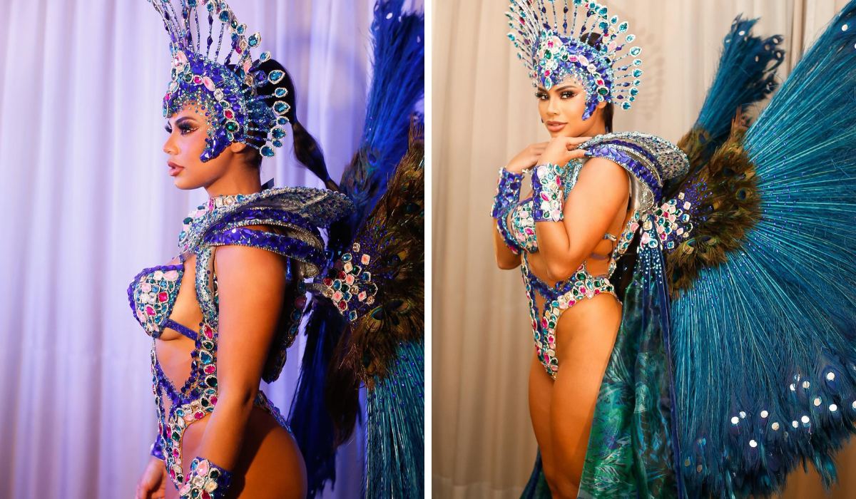 Fantasia de Carnaval - Cantora Lexa também foi outra famosa que chamou a atenção pela fantasia exuberante. Mesmo em meio a burburinhos sobre dívidas, traje luxuoso da cantora arrancou elogios na passarela do carnaval 2024 - Instagram/Reprodução/ND