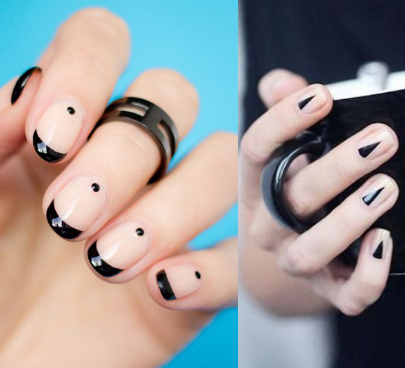 Unhas Decoradas: Ideias Criativas para Arrasar na Próxima Manicure! - Revista ESTILO Unhas decoradas minimalistas com desenhos geométricos - Revista Estilo - Revistas de Moda