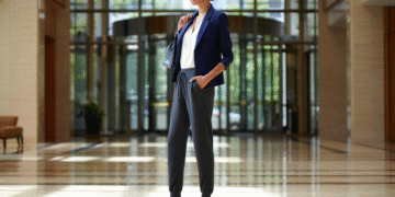 Contraste Elegante Casaco de Alfaiataria e Boné Casual - Modelo Major Model